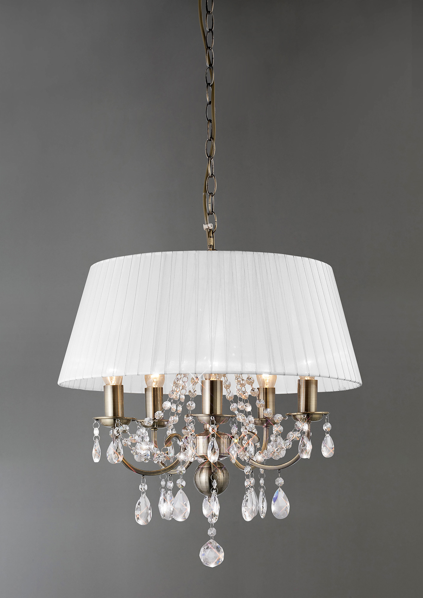 Olivia Crystal Ceiling Lights Diyas Shaded Crystal Fittings